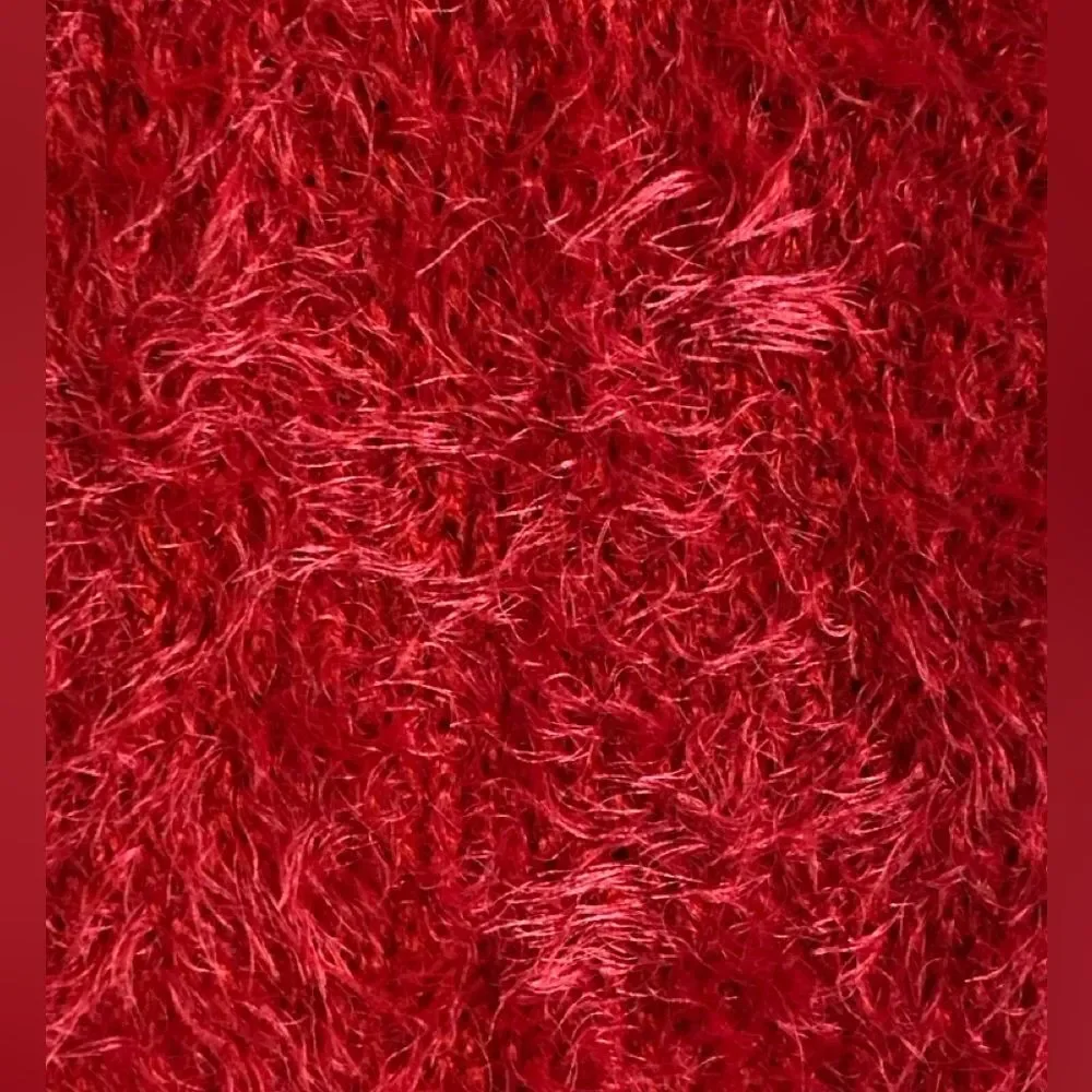 Charlotte Russe Red Fluffy Knit Infinity Scarf